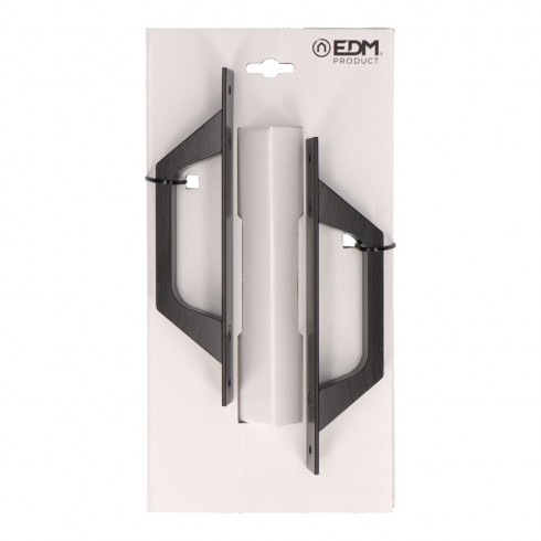 Blister de asas placa recta 6804 aluminio negro edm