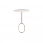 Soporte armario central ovalado blanco (1 ud) cintacor - storplanet