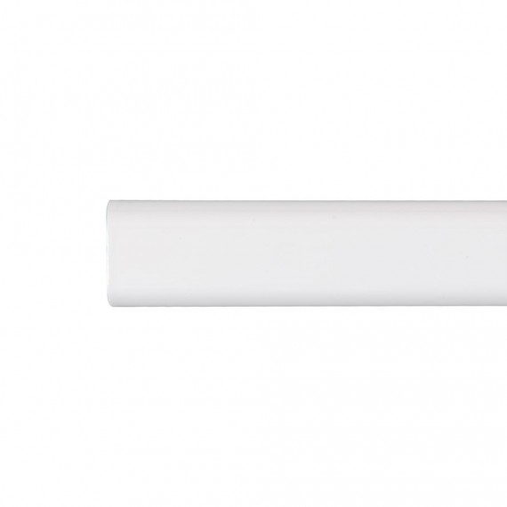 Barra armario ovalada metal blanco 100cm cintacor - storplanet