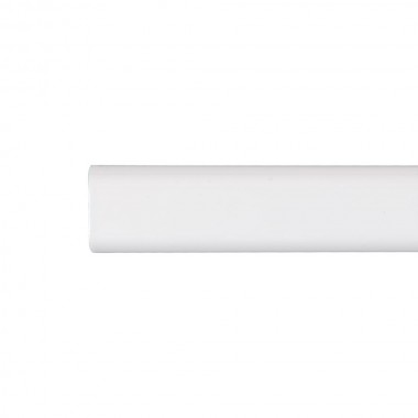 Barra armario ovalada metal blanco 200cm cintacor - storplanet