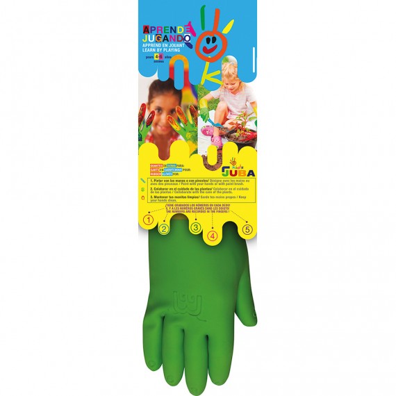 Guante infantil jardinería látex talla 4 años juba