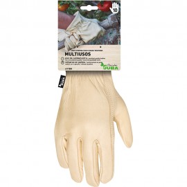 Guante piel flor vacuno reforzado para jardinería, t-10