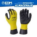 Guante reposición y almacenaje poliéster recubierto de poliuretano apto pantalla táctil talla 8 edm
