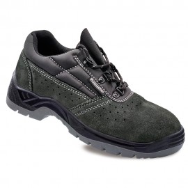 Zapatos de seguridad piel serraje perforada gris oscuro s1p src talla 45