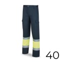 Pantalon poliester/algodón bicolor alta visibilidad azul/amarillo talla 40 388pfxyfa/40 marca