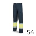 Pantalon poliester/algodón bicolor alta visibilidad azul/amarillo talla 54 388pfxyfa/54 marca