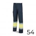 Pantalon poliester/algodón bicolor alta visibilidad azul/amarillo talla 54 388pfxyfa/54 marca