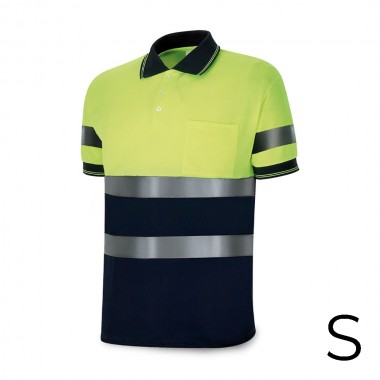 Polo alta visibilidad bicolor manga corta. tejido poliester 160g. transpirable talla s 1288pavxmcyfa/s marca