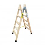 Escalera de madera 5 peldaños 139cm plabell