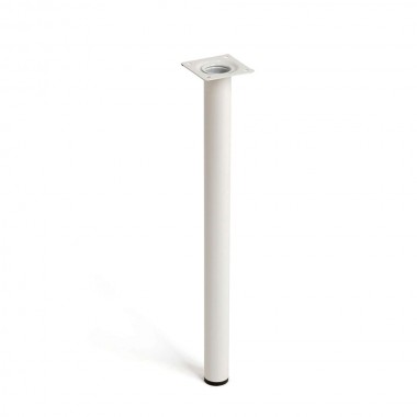 Pata cilíndrica de acero en color blanco mod.401g. medidas ø3x40cm 2-401g.400.01 rei