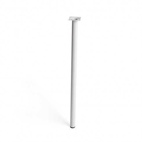 Pata cilíndrica de acero en color blanco mod.401g. medidas ø3x70cm 2-401g.700.01 rei