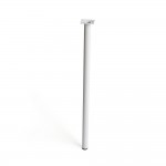 Pata cilíndrica de acero en color blanco mod.401g. medidas ø3x70cm 2-401g.700.01 rei