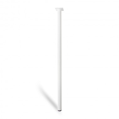 Pata cilíndrica de acero en color blanco mod.401g. medidas ø3x80cm 2-401g.800.01 rei
