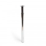Pata extensible cilíndrica de acero en acabado cromo brillo mod.406e. altura 71/110cm rei