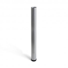 Pata regulable cilíndrica de acero en color aluminio mod.406g. altura 71cm rei