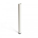 Pata regulable cilíndrica de acero en color blanco mod.406g. altura 71cm rei