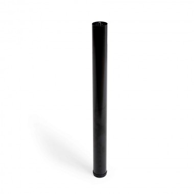 Pata regulable cilíndrica de acero en color negro mod.406g. altura 71cm rei