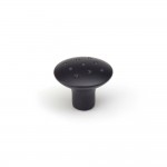 Blister con 2 pomos redondos para mueble fabricado en zamak acabado negro mate mod. e744g ø35mm rei