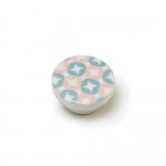 Blister con 4 pomos redondos para mueble fabricado en madera acabado rosa mod. e222 ø40mm rei