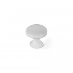 Blister con 4 pomos redondos para mueble fabricado en zamak acabado blanco poro mod. 760 ø25mm rei