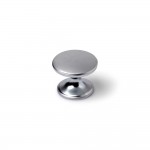 Blister con 4 pomos redondos para mueble fabricado en zamak acabado cromo mate mod.756 ø33mm rei