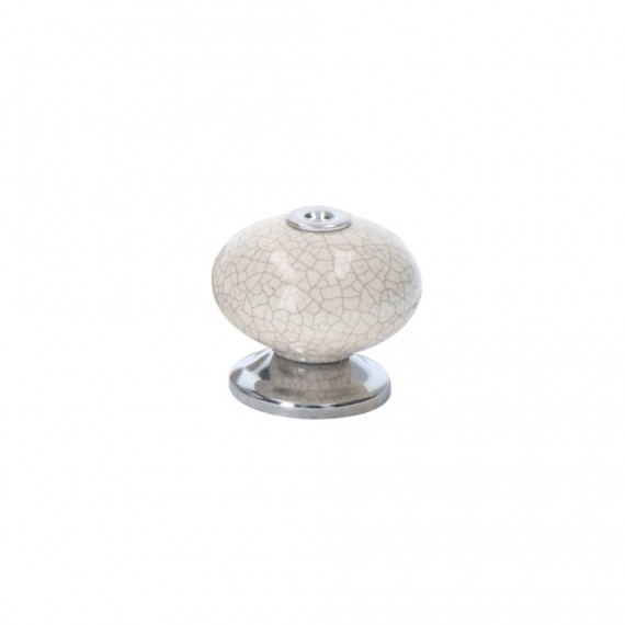 Blister con 4 pomos redondos para mueble fabricado en porcelana acabado blanco mod. e509 ø40mm rei