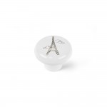 Blister con 4 pomos redondos para mueble fabricado en porcelana acabado ilustrado mod. e816 ø40mm rei