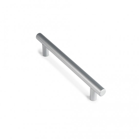 Blister con 4 tiradores de mueble tipo asa fabricado en acero inoxidable acabado aluminio mod. 891h entrepuntos 128mm rei