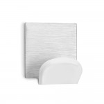 Colgador adhesivo blanco con base ade acero inoxidable 2078-2-000 (blister 2 unid.) inofix