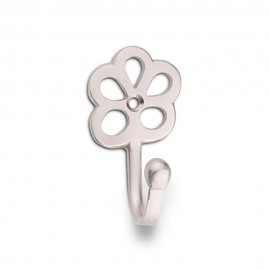 Colgador de laton modelo flor niquel (blister)