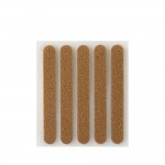 Pack 5 fieltros marron sinteticos adhesivos 95x12mm plasfix inofix