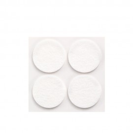 Pack 4 fieltros blancos sinteticos adhesivos ø38mm plasfix inofix