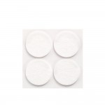 Pack 4 fieltros blancos sinteticos adhesivos ø38mm plasfix inofix