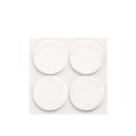 Pack 4 fieltros blancos sinteticos adhesivos ø38mm plasfix inofix