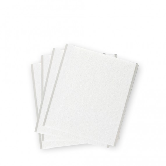 Pack 4 fieltros blanco sinteticos adhesivos 100x85mm plasfix inofix