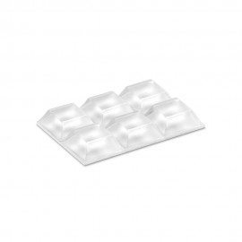 Gota autoadhesiva protectora 20,5x20,5x7,6mm (blister 6 unid.) inofixcolgador sobrepuerta blanco blister inofix