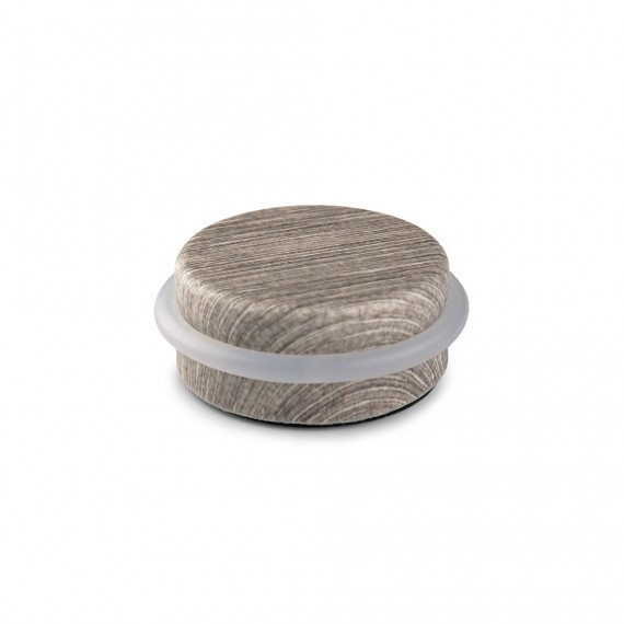 Tope de puerta adhesivo plastico-metal decorado olivo mediterraneo ø4,6x1,8cm inofix