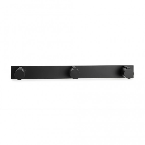 Colgador cilíndrico triple negro mate 3089-3 inofix