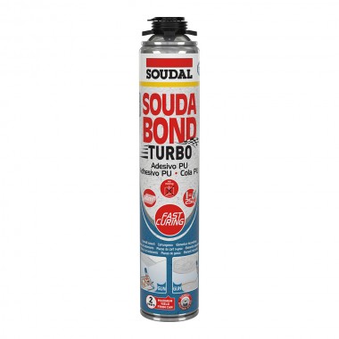 Espuma adhesiva turbo soudabon turbo pistola 750ml soudal