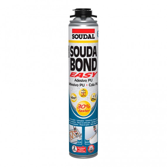 Espuma adhesiva soudabond easy pistola 750ml soudal