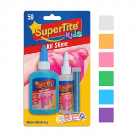 Kit slime, blister 60 ml x 20 ml x 4 g. colores / modelos surtidos