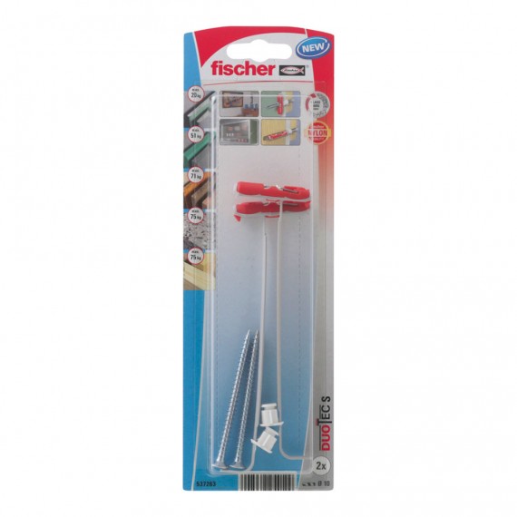 Blister 2 unid. duo tec 10 sk + tornillos 537263 fischer