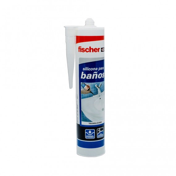 Silicona sanitarios transparente 300ml 20818 fischer