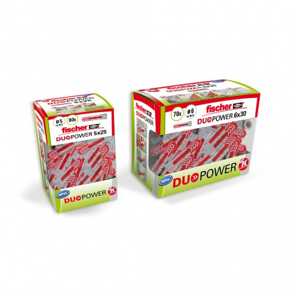 Taco duopower ø5x25mm diy 80 unid. 536385 fischer