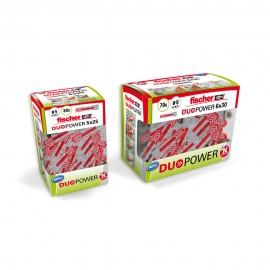 Taco duopower ø6 x 30 mm, caja 70 uds