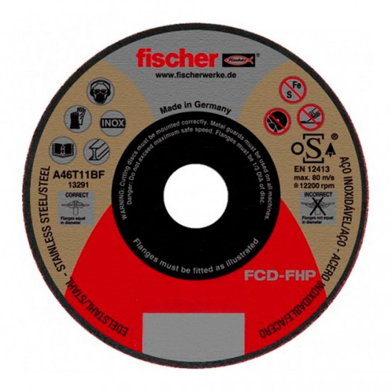 Disco fcd-fhp ø115x1x22,23 inox. 531688 fischer