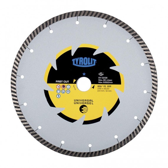 Sierra de diamante c3r ø230x2,4x22,23 dcub2-fc tyrolit