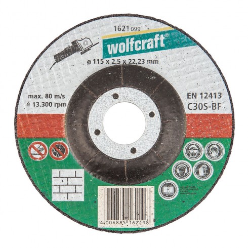 Disco de corte para piedra ø115x2,5x22,23mm. 1621099 wolfcraft