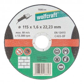 Disco corte de precisión para piedra ø115x1,6x22,23mm. 1686999 wolfcraft