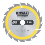 Disco de corte para construccion ø165x20mm 18t (ac) dt1933-qz dewalt